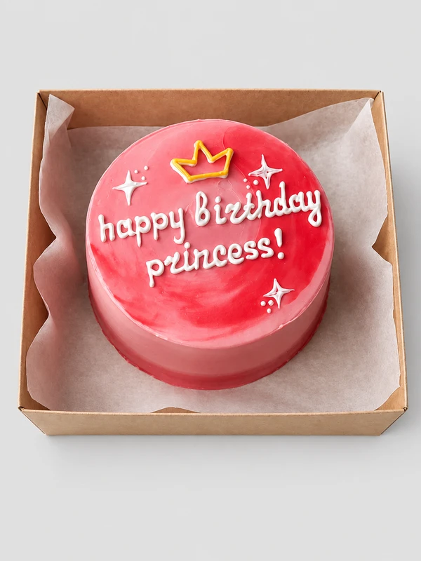 Бенто - торт "Happy Birthday Princess" — Бенто-торт с дизайном как на фото.
